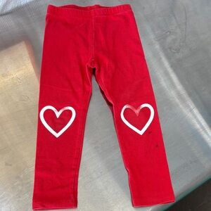 Cat & Jack | Red Heart Leggings | 3T